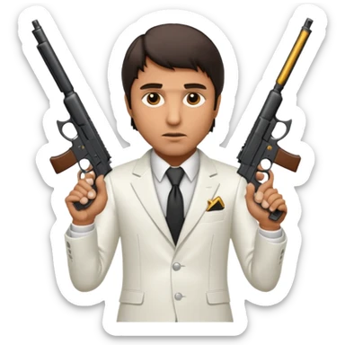 tony montana con su sicatriz sticker