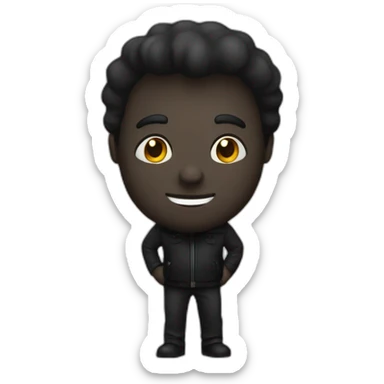 Un noir qui rigole dans le noir sticker