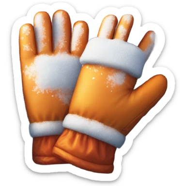gloves and snow sticker