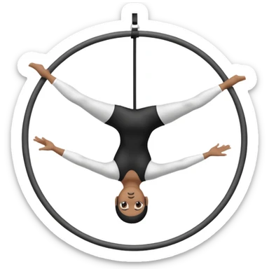 aerial hoop aerialist black n white sticker