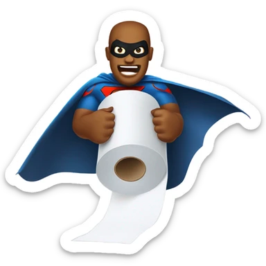 Toilet paper to the rescue sticker