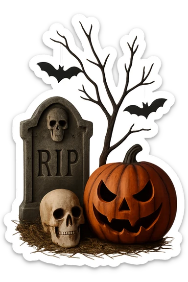 Halloween decorition, remove background sticker