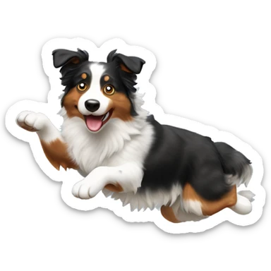 Australian shepherd jumping anvil sticker