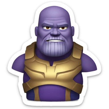 gay fat thanos sticker
