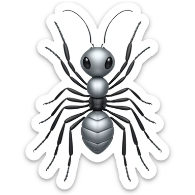 silver ant emoji sticker