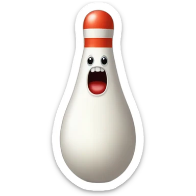 bowling pin monster sticker