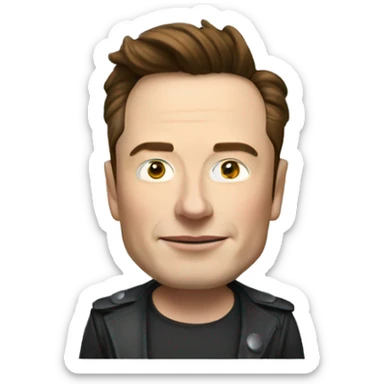 elon musk king of the universe sticker