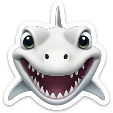 hammerhead shark with eyes really far apart sticker