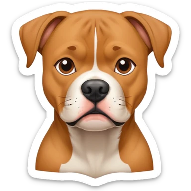 Boxer mixed with a pitbull  sticker