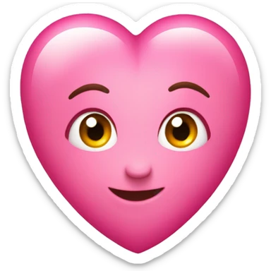 Un corazón rosado con brillos sticker