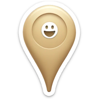 beige location pin sticker