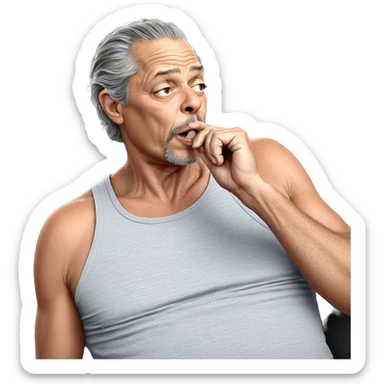 realistic portrait of an old man sticker