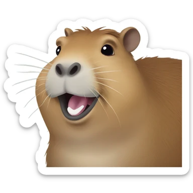 Capybara singing a song sticker