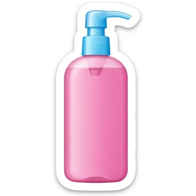 shampoo bottle in pink colour sticker