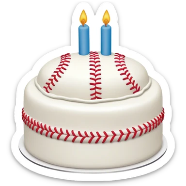 Softball birthday cake sticker