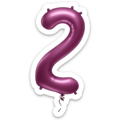 balloon-shaped-like-number-7 sticker