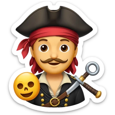 Make an emoji for pirates sticker
