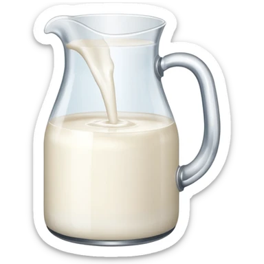 spilled glass jug of milk sticker