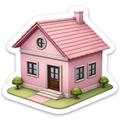 pink house small sticker