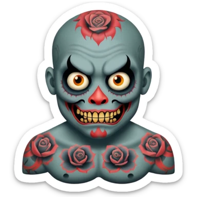 ''tattooed''-scary-looking-with-heavy-face-tattoes sticker
