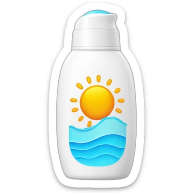 Sunscreen bottle sticker