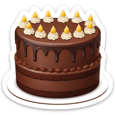 realistic chocolate cake  sticker