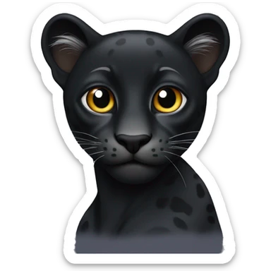 Black panthère sticker