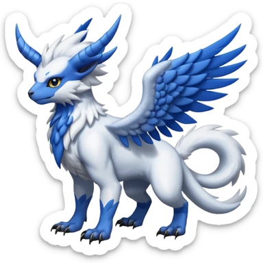 Garurumon-Trico-Absol-fusion-creature (full body sticker