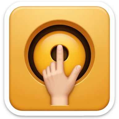 Finger in a hole sticker