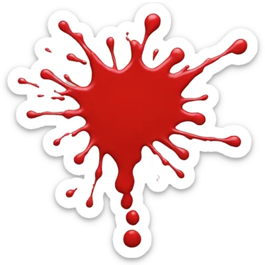 Red paint splash sticker