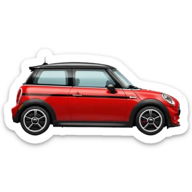 Mini one rot mit schwarzen Streifen sticker