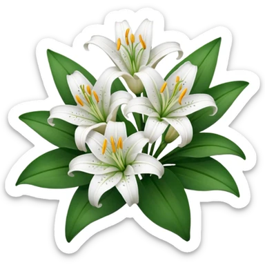 star lily bouquet  sticker