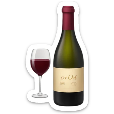 bottle of wine sticker