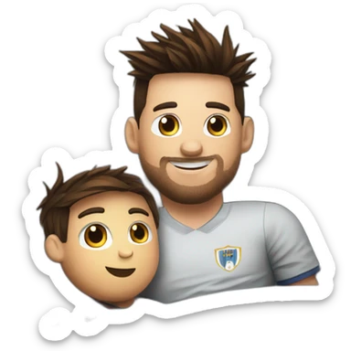 Messi im bett mit ronaldo sticker
