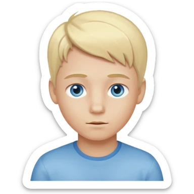 Menino zombe do olho azul claro e cabelo loiro claro  sticker