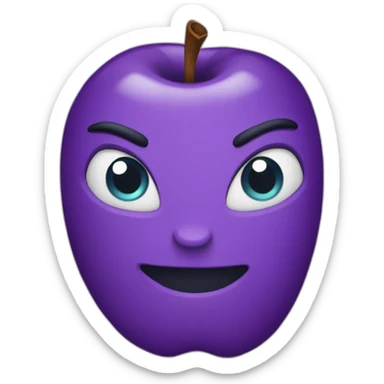 The purple apple sticker