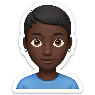 avatar monochrome black default 3d sticker