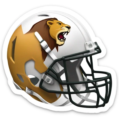 Lions football team logo helmet side view sticker