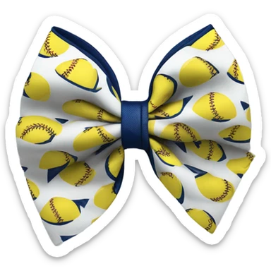 softball bow sticker