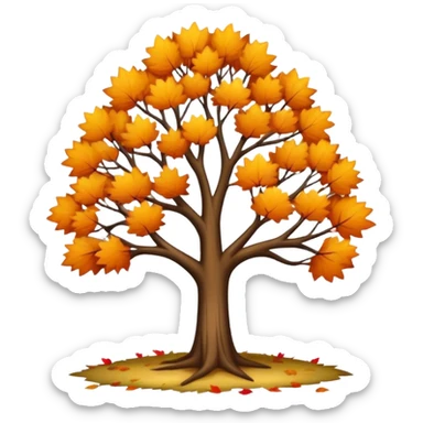 Autumn tree with no leaves sticker