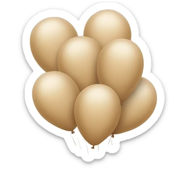 Beige balloons  sticker
