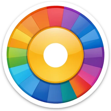 vibrant color wheel sticker