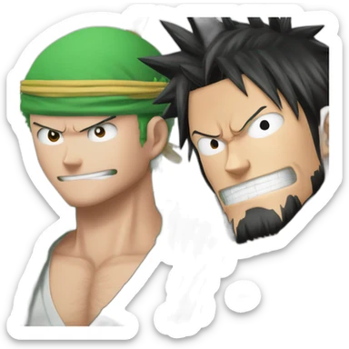 Luffy et zoro sticker