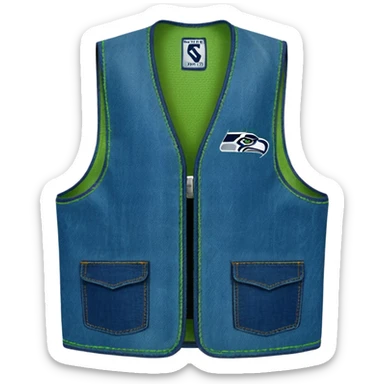 Seattle Seahawks Blue and Green Karate Vest sticker