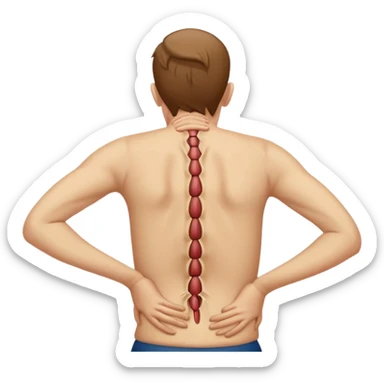back pain, focus on humen back sticker
