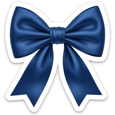 Navy blue bow sticker