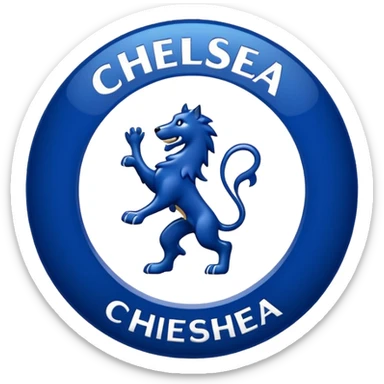 Un emoji avec seulement l'intérieur du logo de Chelsea  sticker