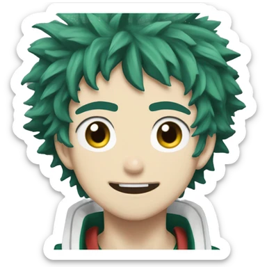 Create an emoji of izuku midoryia from my hero academia  sticker