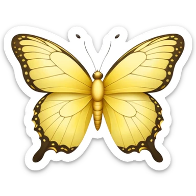 baby yellow butterfly sticker