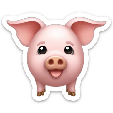 Cochon avec des ailes de papillon  sticker